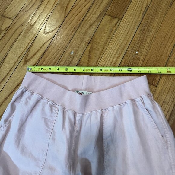 Faherty Arlie Day Linen Blend Jogger Pant in Light Pink Size Medium - Picture 8 of 8